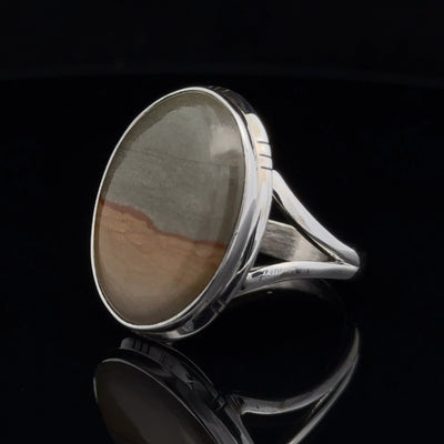 Sterling Silver Wildhorse Picture Jasper Ring Size 11