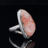Sterling Silver Crazy Lace Agate Ring Size 5