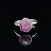 Sterling Silver Star Ruby Ring Size 7