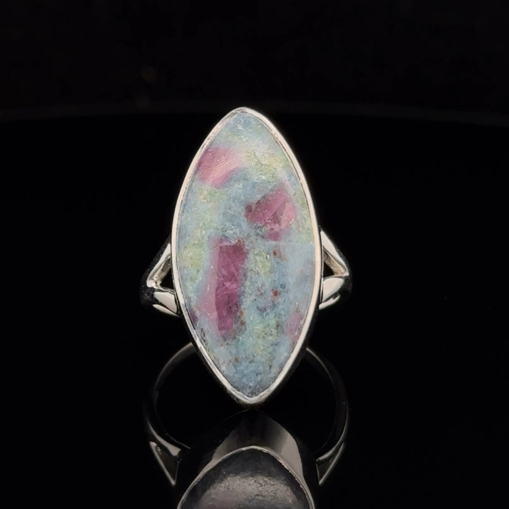 Sterling Silver Ruby In Kyanite Ring Size 6