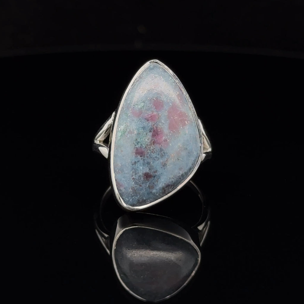 Sterling Silver Ruby In Kyanite Ring Size 7