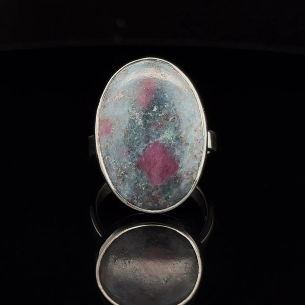 Sterling Silver Ruby In Kyanite Ring Size 8