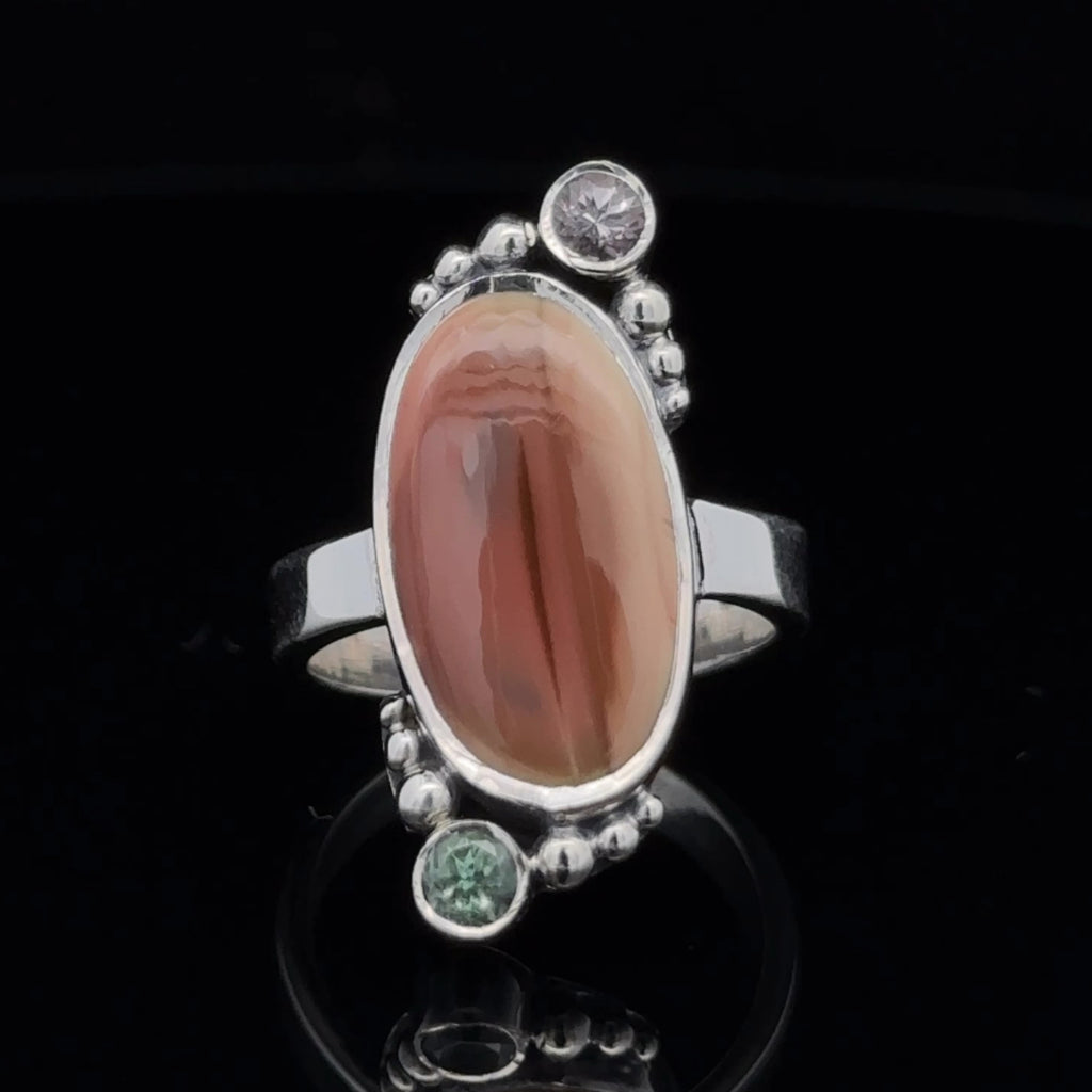 Sterling Silver Imperial Jasper Ring Size 7