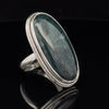 Sterling Silver Moss Agate Ring Size 7