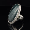 Sterling Silver Moss Agate Ring Size 7