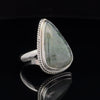 Sterling Silver Moss Agate Ring Size 8