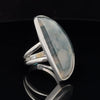 Sterling Silver Moss Agate Ring Size 8