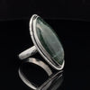 Sterling Silver Moss Agate Ring Size 9