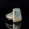 Sterling Silver Moss Agate Ring Size 11