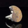 Sterling Silver Ammonite Ring Size 8