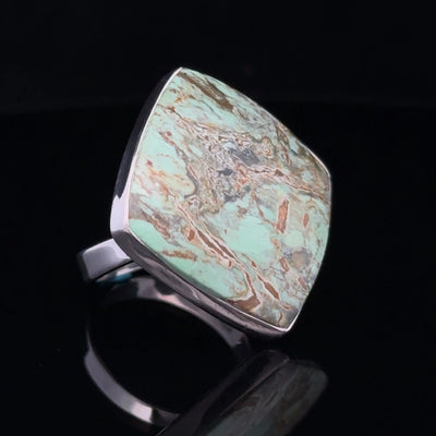 Sterling Silver Adjustable Variscite Ring