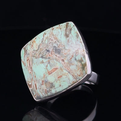 Sterling Silver Adjustable Variscite Ring