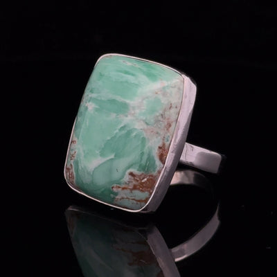 Sterling Silver Adjustable Variscite Ring