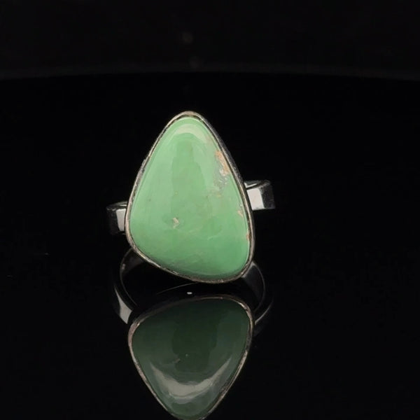 Sterling Silver Variscite Ring Size 5