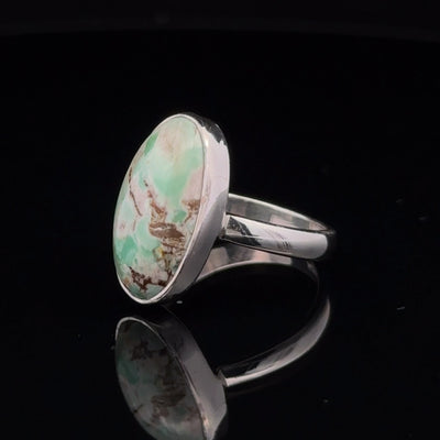 Sterling Silver Variscite Ring Size 6