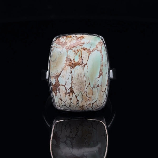 Sterling Silver Variscite Ring Size 9