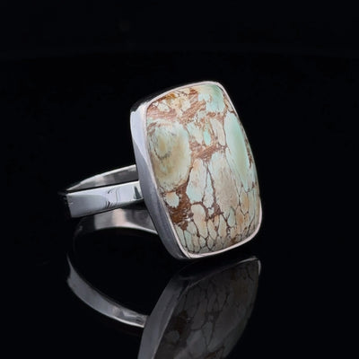 Sterling Silver Variscite Ring Size 9