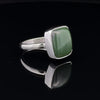 Sterling Silver Nephrite Jade Ring Size 7