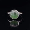 Sterling Silver Nephrite Jade Ring Size 9