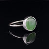 Sterling Silver Nephrite Jade Ring Size 9