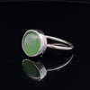 Sterling Silver Nephrite Jade Ring Size 9