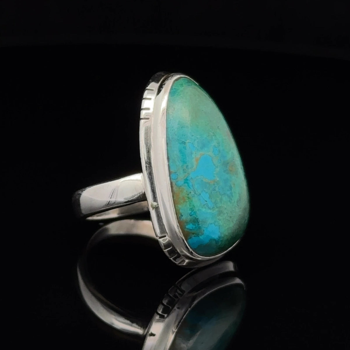 Sterling Silver Chrysocolla Ring Size 5