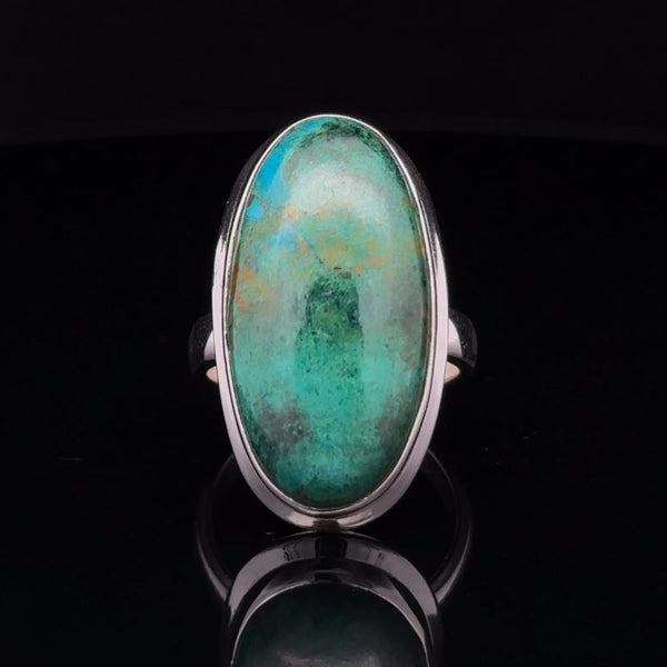 Sterling Silver Chrysocolla Ring Size 6