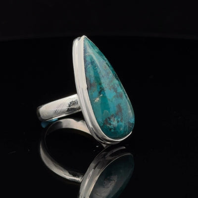 Sterling Silver Chrysocolla Ring Size 6.5