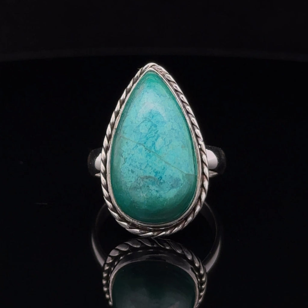 Sterling Silver Chrysocolla Ring Size 7