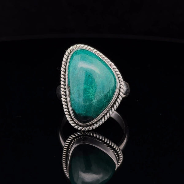 Sterling Silver Chrysocolla Ring Size 7