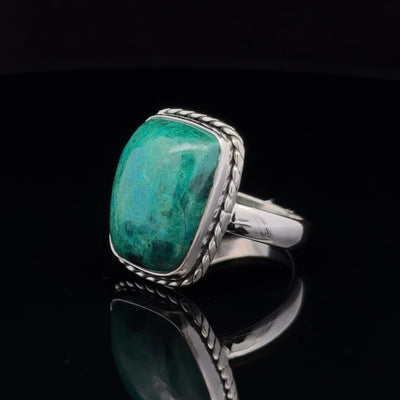 Sterling Silver Chrysocolla Ring Size 7