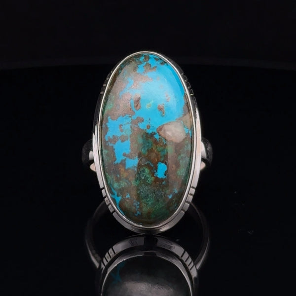 Sterling Silver Chrysocolla Ring Size 7