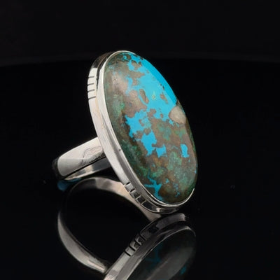 Sterling Silver Chrysocolla Ring Size 7