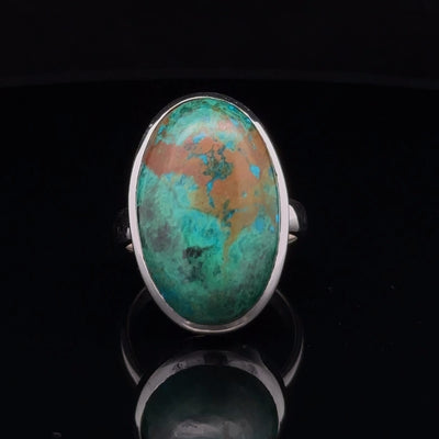 Sterling Silver Chrysocolla Ring Size 7