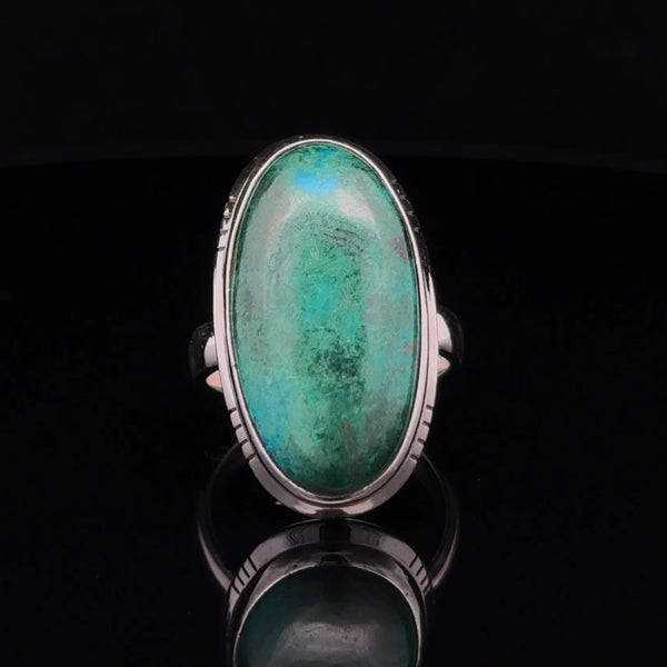 Sterling Silver Chrysocolla Ring Size 7