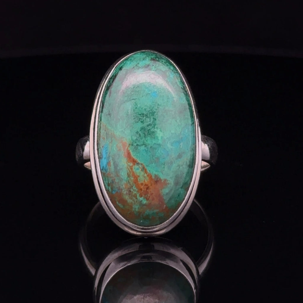 Sterling Silver Chrysocolla Ring Size 7