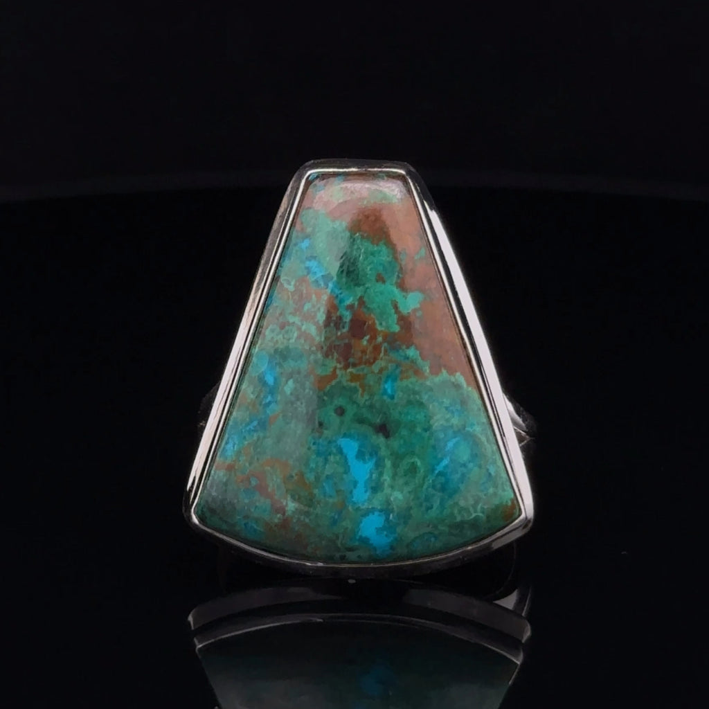 Sterling Silver Chrysocolla Ring Size 10