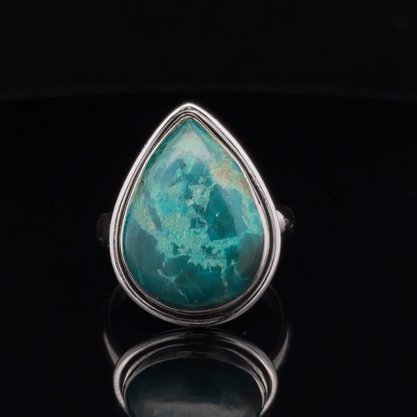 Sterling Silver Chrysocolla Ring Size 10