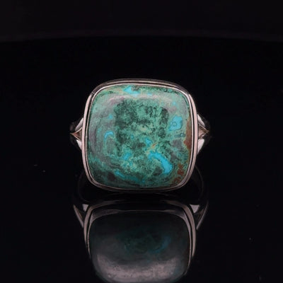Sterling Silver Chrysocolla Ring Size 11