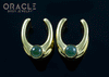 1/2" Brass Saddles with Nephrite Jade