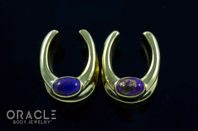 1/2" (12.5mm) Brass Saddles with Copper Purple Turquoise