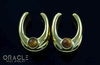 1/2" (12.5mm) Brass Saddles with Yellow Tiger Eye