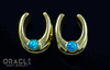 1/2" (12.5mm) Brass Saddles with Blue Synthetic Opals