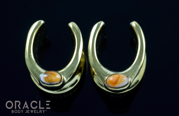1/2" (12.5mm) Brass Saddles with Spiny Oyster