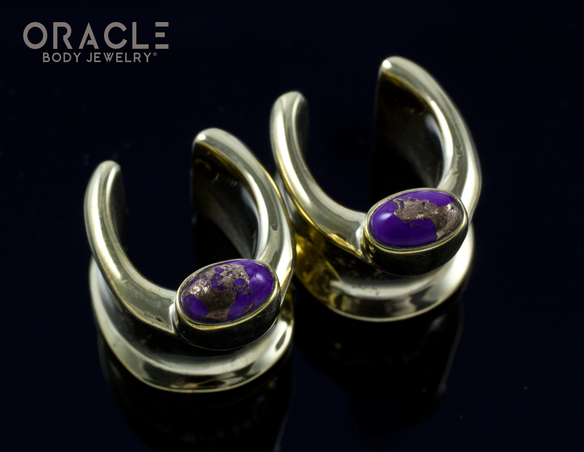 1/2" (12.5mm) Brass Saddles with Copper Purple Turquoise