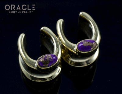 1/2" (12.5mm) Brass Saddles with Copper Purple Turquoise