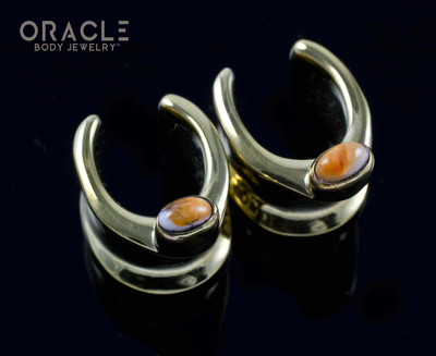 1/2" (12.5mm) Brass Saddles with Spiny Oyster