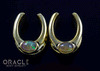 1/2" (12.5mm) Brass Saddles with Ethiopian Opals