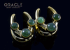 1/2" (12.5mm) Brass Saddles with Nephrite Jade