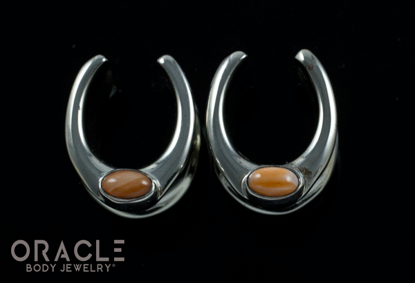 1/2" (12.5mm) White Brass Saddles with Spiny Oyster
